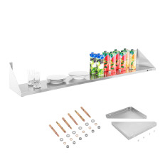 Estante de pared colgando acero inoxidable solo 180 cm