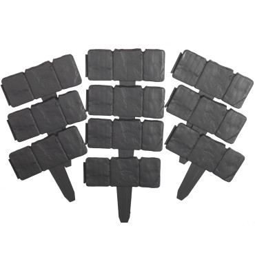 Palisada edging for lawn imitation stone stone 2.5m - gray