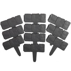 Palisada-randen voor gazon imitatie steen steen 2.5m - Grijs