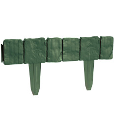 Palisada kant for plen imitasjon stein stein 2.5m - grønn