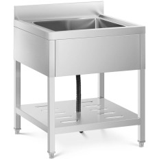 Sink Single-kamer Catering Pool met een plank en een referentie 70 x 70 x 95 cm