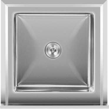Pia piscina de catering único com uma prateleira e uma referência 70 x 70 x 95 cm