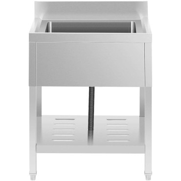 Sink enkeltkammeret catering basseng med hylle og en referanse 70 x 70 x 95 cm