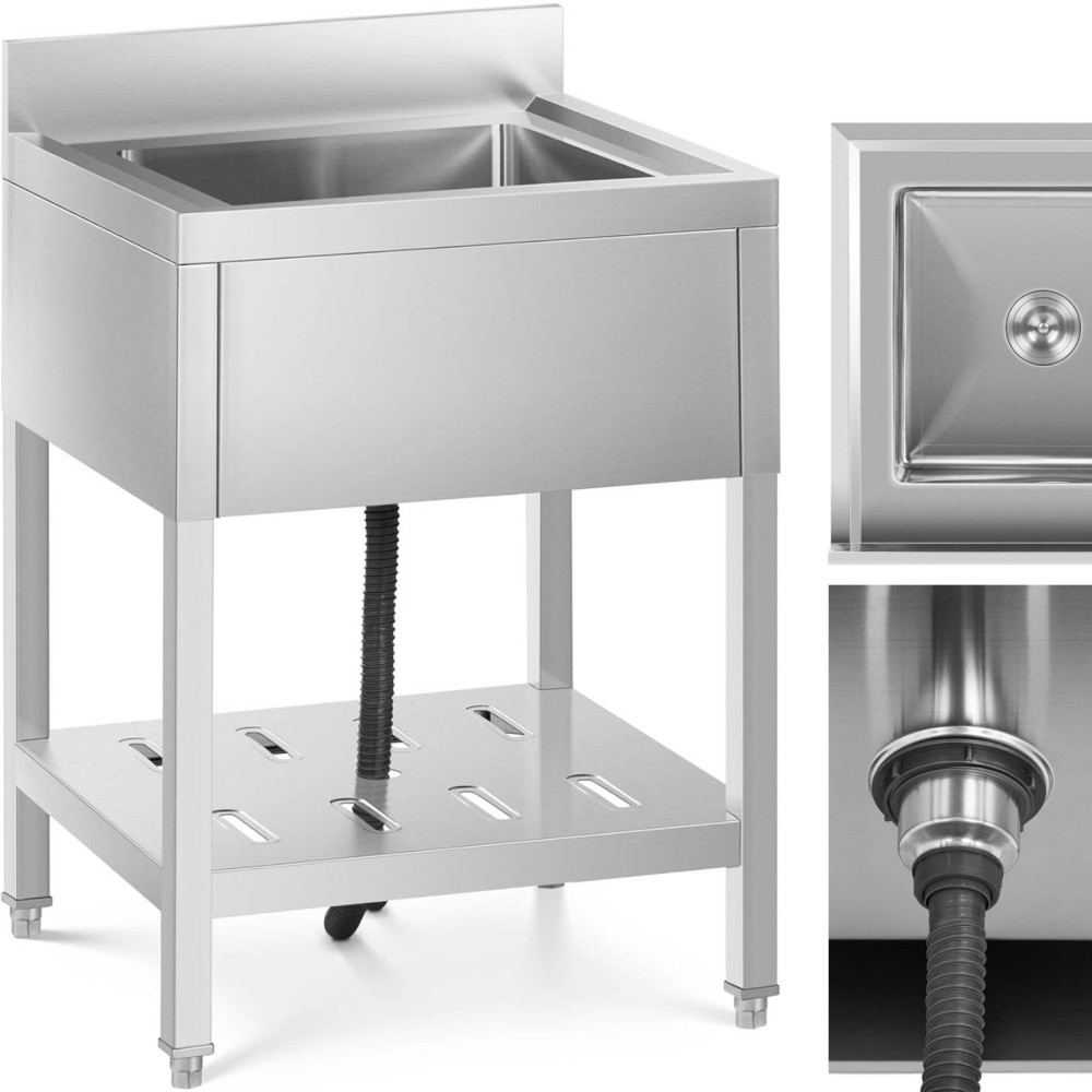 Sink single-chamber catering pool with a shelf and a reference 60 x 60 x 94 cm