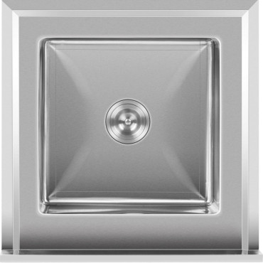 Sink Single-kamer cateringspool met een plank en een referentie 60 x 60 x 94 cm