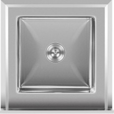 Sink Single-kamer cateringspool met een plank en een referentie 60 x 60 x 94 cm