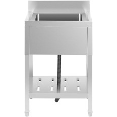 Pomik z eno-komorostim catering bazen z polico in referenco 60 x 60 x 94 cm