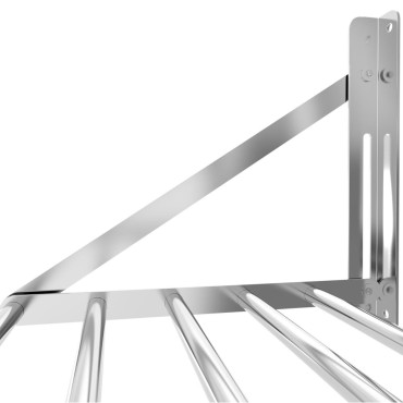 Étagère murale pliante en acier inoxydable jusqu'à 40 kg 60 x 45 cm