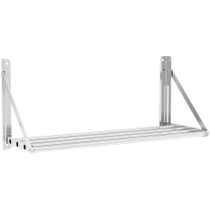 Estante de pared plegable de acero inoxidable de hasta 40 kg 80 x 30 cm