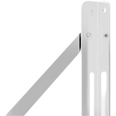 Prateleira de parede de aço inoxidável dobrável até 40 kg 80 x 30 cm