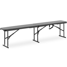 Garten-Catering-Bank-Falten-Folding schwarz bis 300 kg 183 x 30 x 43 cm