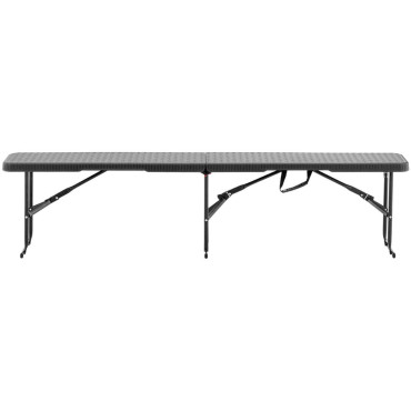 Garden Catering Bench Folding Black Up to 300 kg 183 x 30 x 43 cm