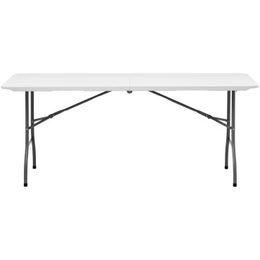 Zahradní stravovací stůl skládací bílá až 150 kg 180 x 75 x 74 cm
