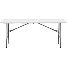 Zahradní stravovací stůl skládací bílá až 150 kg 180 x 75 x 74 cm