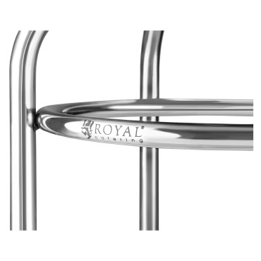 Tabouret rond en acier inoxydable pour la cuisine.