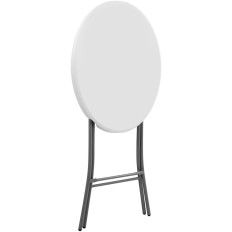 Tabela Tabela Okrogla Catering Bar zloženo belo do 100 kg. 80 cm x 110 cm