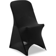 Housse élastique universelle pour chaise noire