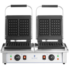 Taisnstūra vafeļu divējāda līdz 4 Beļģijas vaffas 2 x 2000 W