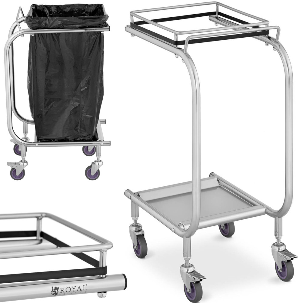 Trolley Stojan na odpadkových taškách z nerezovej ocele odpadu
