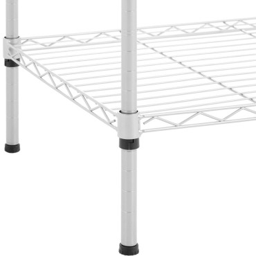 Étagère en fil métallique pour vêtements de garde-robe avec 7 étagères et 4 barres, dimensions 189 x 45 x 196 cm, capacité jusqu