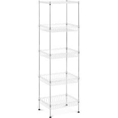 Librería de alambre de metal para armario de vestuario 5 cestas 45 x 35 x 152 CM a 100 kg