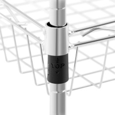 Metal Wire Bogreol til garderobe Garderobe 5 Kurve 45 x 35 x 152 cm til 100 kg