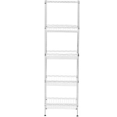 Metāla stiepļu skapis skapis skapis 5 grozi 45 x 35 x 152 cm līdz 100 kg