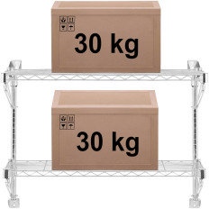 Scaffale a muro doppio fino a 60 kg 90 x 35 x 60 cm