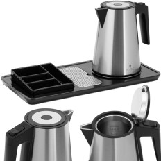 Hotel Welcome Kettle Electric Kettle with 1,2 L 1800 tray in silver