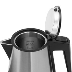 Hotelli tervetuloa vedenkeitin vedenkeitin 1,2 l 1800 lokero hopeaa