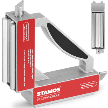 Équerre de maintien magnétique pour soudage, 2 interrupteurs, angle de 90 degrés, capacité de 50 kg.