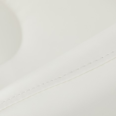 Καλλυντικό Σκαμπό Azzurro 156-F με Ανυψωτικό Πεντάλ Λευκό — κοντινή επιφάνεια