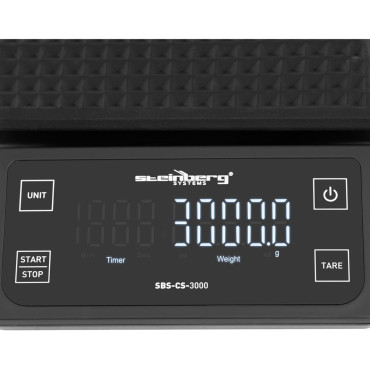LCD kafijas svars 15 x 15 cm 3000g / 0.1g