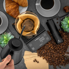 Balance à café pour baristas LCD 15 x 15 cm 3000g / 0,1g