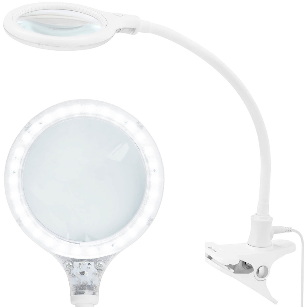 Dielenská kozmetická lampa. Zväčšenie 5 dioptria 30x LED STRED. 125 mm