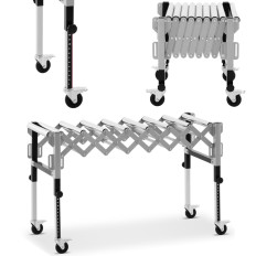 Pasta de mesa de rolo dobrando 9 rolos de até 130 kg 145 x 59 x 96 cm