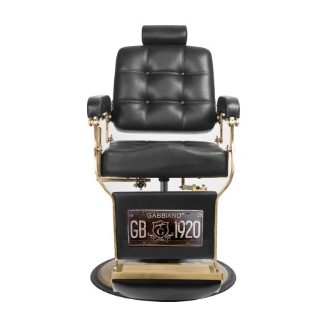 Gabbiano barber chair Boss black — front view