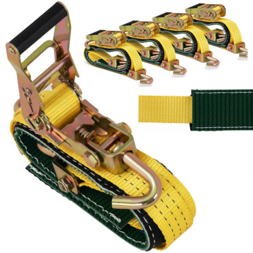 Correia. Cintos de transporte com um tensor de 2,5 m 1500 Dan. Conjunto de 4 pcs.