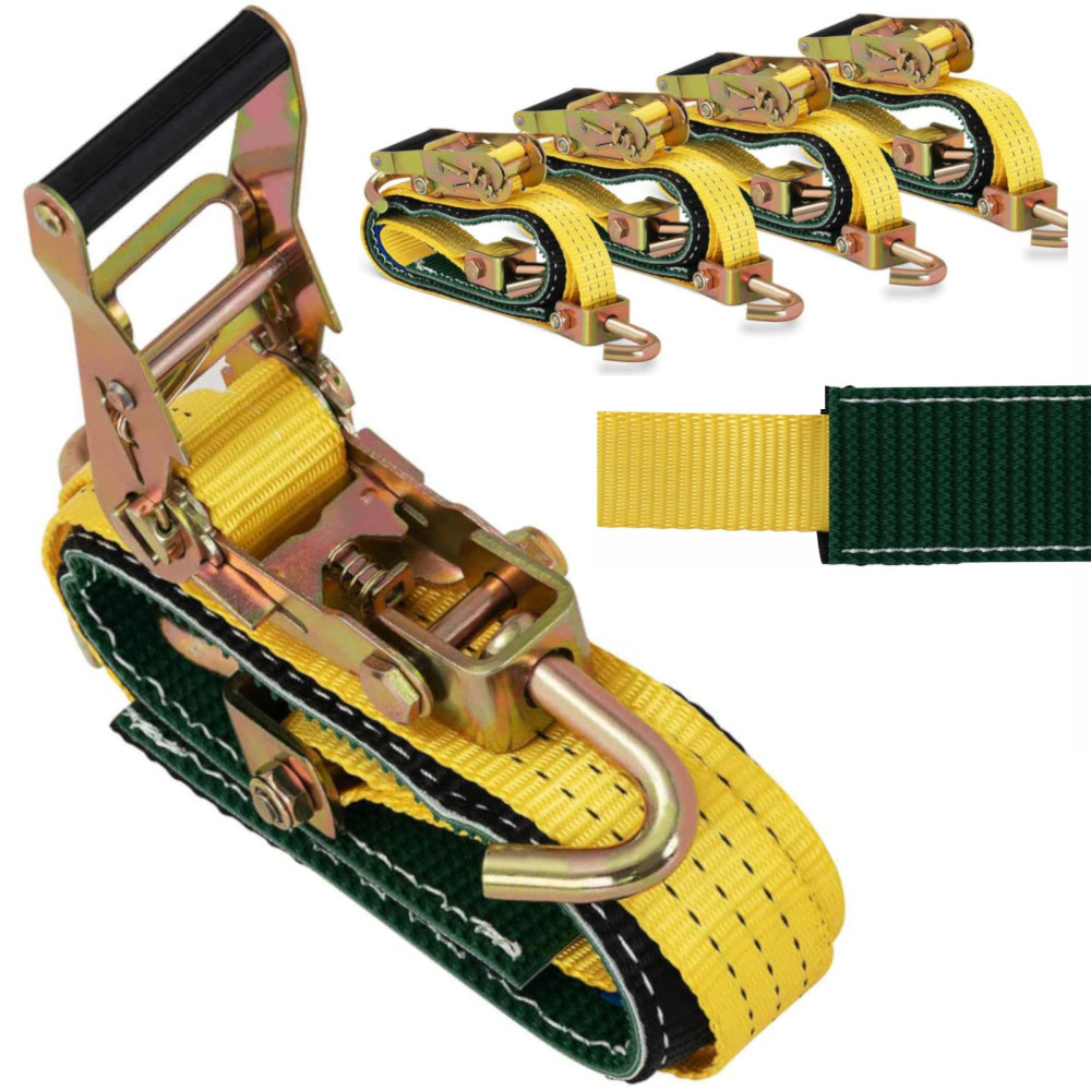 Correia. Cintos de transporte com um tensor de 2,5 m 1500 Dan. Conjunto de 4 pcs.