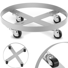 Trolley base on wheels for transporting barrels up to 300 kg. 60 cm