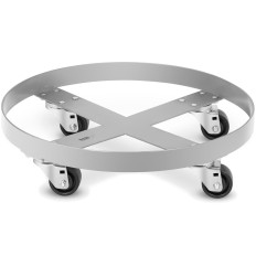 Trolley base on wheels for transporting barrels up to 300 kg. 60 cm