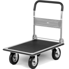 Chariot de magasin pliant manuel avec 1 bord, capacité jusqu'à 300 kg, dimensions 80 x 60 cm.