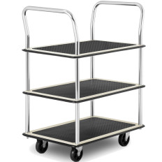 Transporta plauktu klaidonis ar rokturiem 3 plauktiem līdz 150 kg 72 x 43 cm