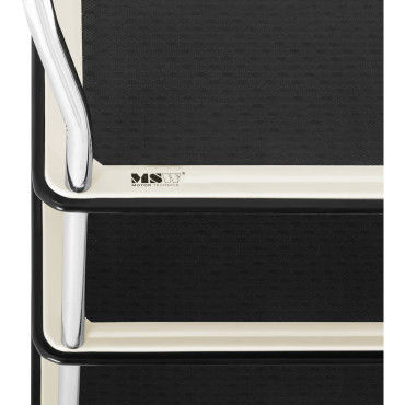 Transpordi riiuli jalutuskäru käepidemetega 3 riiulit kuni 150 kg 72 x 43 cm