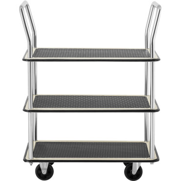Transporthyllor med handtag 3 hyllor upp till 150 kg 72 x 43 cm