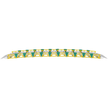 Rampa de unidade portátil dobrando até 500 kg 1965 x 762 mm