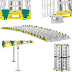 Passande ramp bärbar vikning upp till 500 kg 3000 x 914 mm