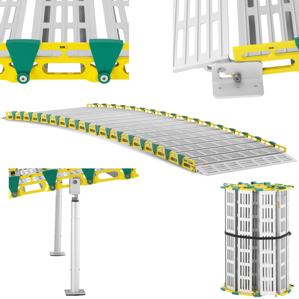 Passande ramp bärbar vikning upp till 500 kg 3000 x 914 mm