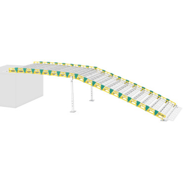 Passande ramp bärbar vikning upp till 500 kg 3000 x 914 mm