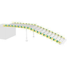 Passande ramp bärbar vikning upp till 500 kg 3000 x 914 mm